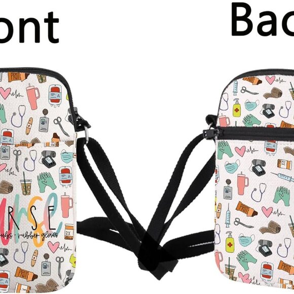 Premium Canvas Nurse Crossbody Bag with 3 Pockets | Lightweight and Chic - Picture 3 of 7